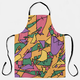 Festive messy doodle  apron