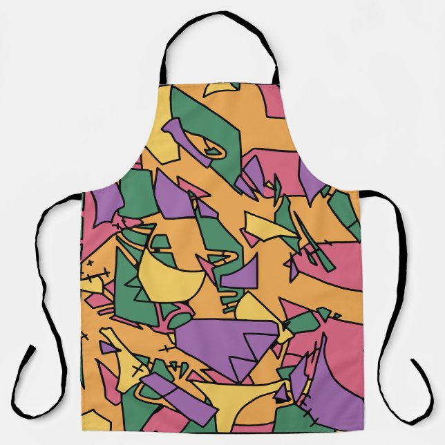 Festive messy doodle  apron (Front)