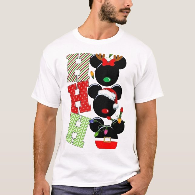 Festive Mickey-Inspired Holiday T-Shirt Design (Front)
