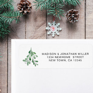 Festive Mistletoe Return Address