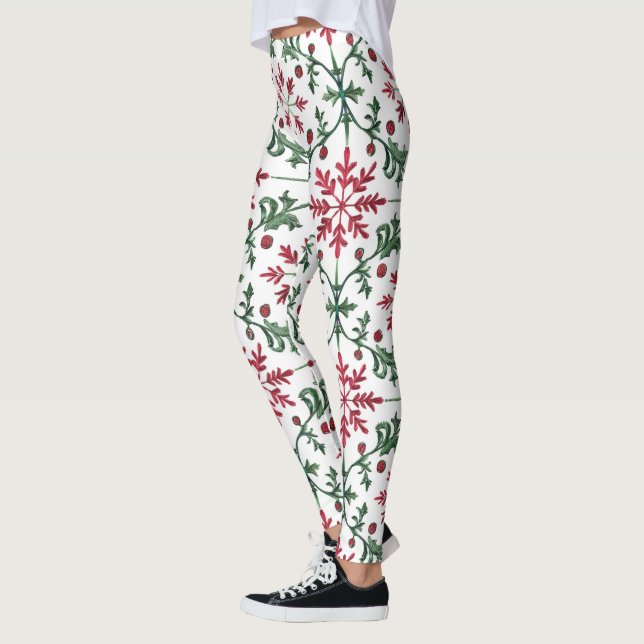 Festive mixed Christmas pattern Leggings (Left)