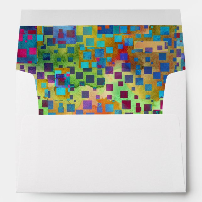 Festive, Modern, Colourful Confetti Design Envelopes (Back (Bottom))