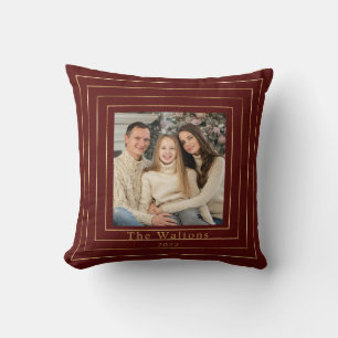 Festive Modern Gold Holiday Keepsake  Cushion