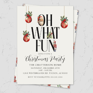 Festive Modern Holiday Christmas Party Invitation