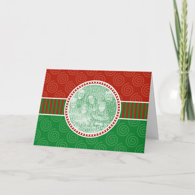 Festive Modern Style Holiday Card Template (Front)