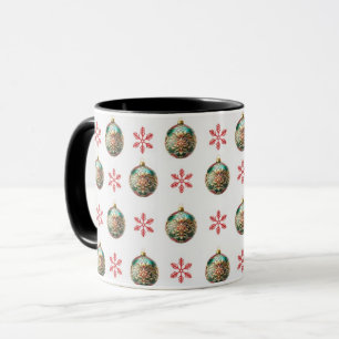 Festive Modern Winter Snowflakes Cute  Mug