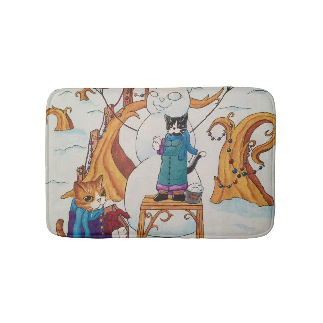 Festive Morning Bath Mat (Front)