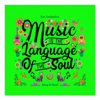 Festive Music Is The Language Of The Soul (GREEN) Photo Print