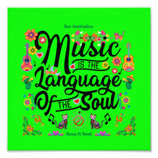 Festive Music Is The Language Of The Soul (Green) Photo Print