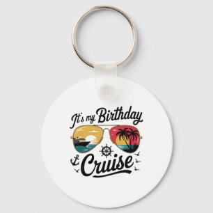 Festive My Birthday Cruise Ship Party 2025 Men1 Key Ring