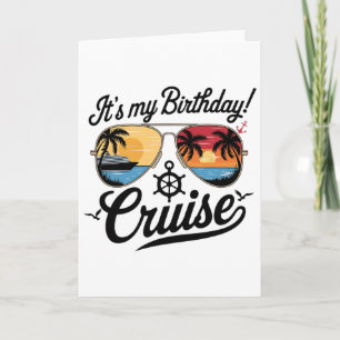 Festive My Birthday Cruise Ship Party 2025 Men2 Card