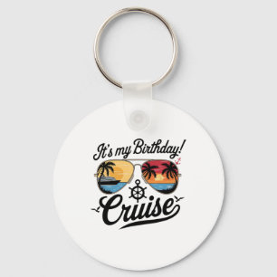Festive My Birthday Cruise Ship Party 2025 Men2 Key Ring