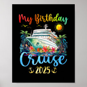 Festive My Birthday Cruise Ship Party 2025 Men3  Poster