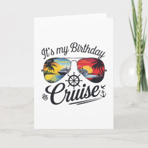 Festive My Birthday Cruise Ship Party 2025 Men  Card