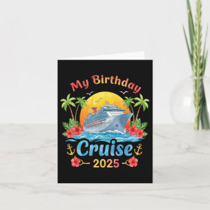 Festive My Birthday Cruise Ship Party 2025 Men, Wo Card