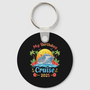 Festive My Birthday Cruise Ship Party 2025 Men, Wo Key Ring