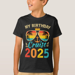 Festive My Birthday Cruise Ship Party 2025 T-Shirt