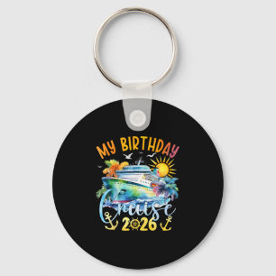 Festive My Birthday Cruise Ship Party 2026 Men Wom Key Ring