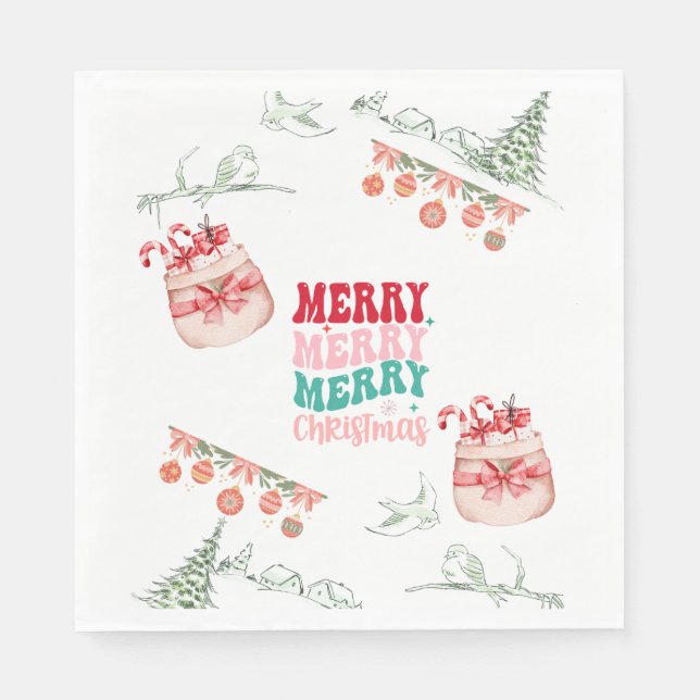Festive Napkins-50 lunch napkins (Front)