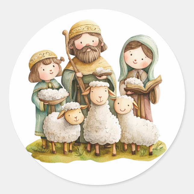 Festive Nativity Stickers (Front)