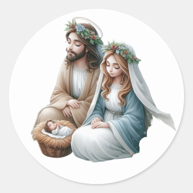 Festive Nativity Stickers (Front)