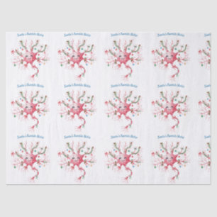Festive Neuron Pattern – Santa’s Favorite Nurse Tissue Paper