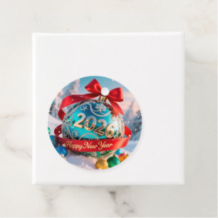 Festive New Year 2026 holiday Favour Tags