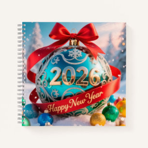 Festive New Year 2026 holiday Notebook