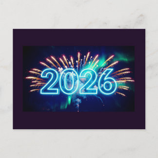 Festive New Year postcard