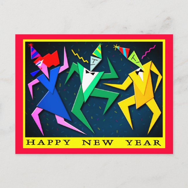 Festive New Year postcard (Front)