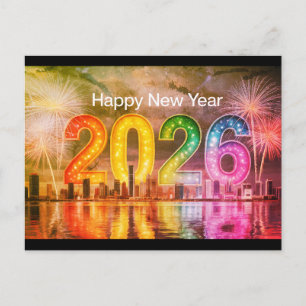 Festive New Year postcard