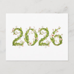 Festive New Year postcard