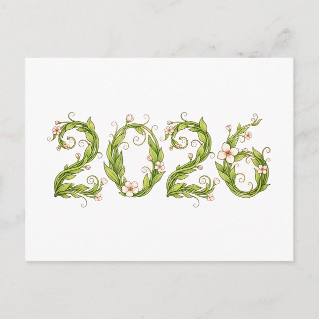 Festive New Year postcard (Front)