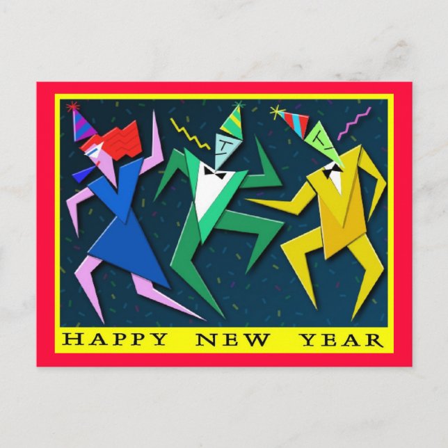 Festive New Year postcard (Front)