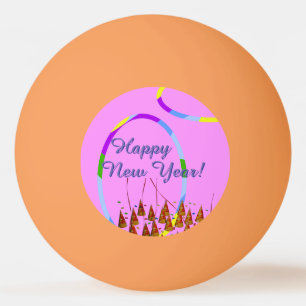Festive New Year's Day Ping Pong Ball