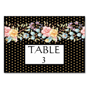 Festive Night Blooms Table Number