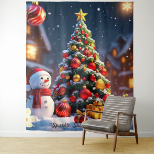 "Festive Nights Shine" Tapestry