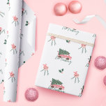 Festive No Peeking Christmas Tree Vintage Van Wrapping Paper<br><div class="desc">Celebrate the magical and festive holiday season with our custom holiday wrapping paper. Our vintage holiday design features a cute girly pink retro van carrying a Christmas tree. This fun Christmas pattern also incorporates ribbons,  ornaments,  and the words no peeking. All artwork are hand-drawn original artwork by Moodthology Papery.</div>