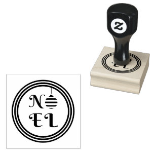 Festive Noel Christmas Rubber Stamp