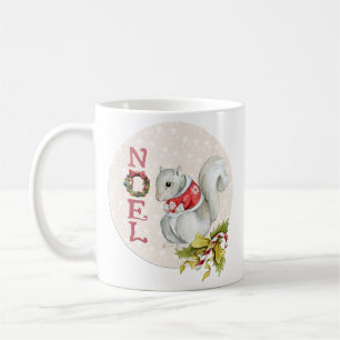 Festive Noel Squirrel Coffee Mug