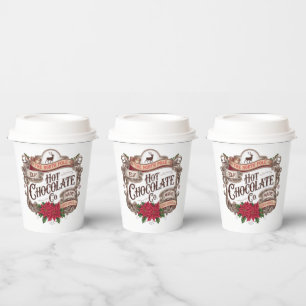 Festive North pole hot chocolate company party Paper Cups