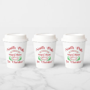 festive North Pole hot chocolate Paper Cups