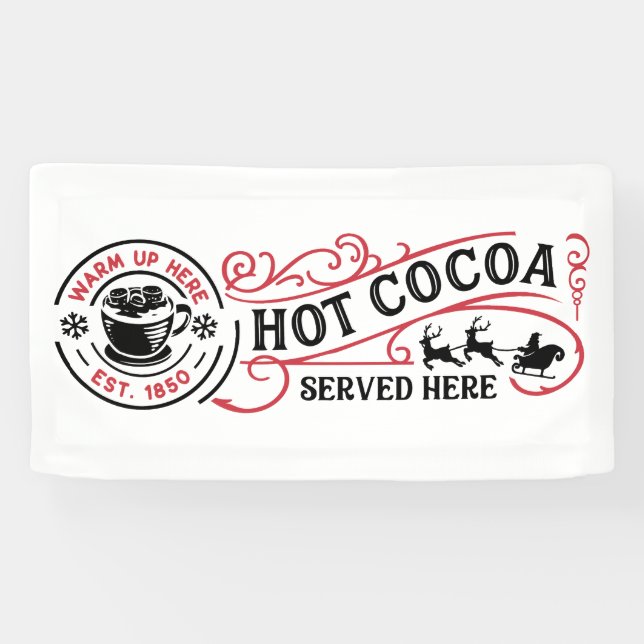Festive North Pole Hot cocoa bar vendors  Banner (Horizontal)