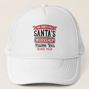 Festive North Pole Santa's workshop Trucker Hat