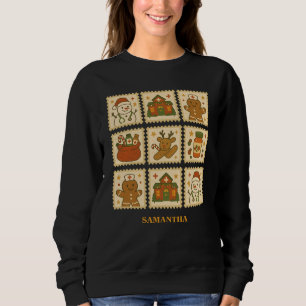 Festive Nurse Christmas Collage Cosy Holiday Sweatshirt