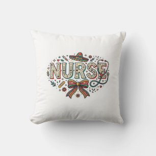 Festive Nurse Vintage Engraving Shirt Design_1 Cushion