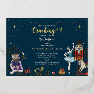 Festive Nutcracker Ballet Christmas Party Navy