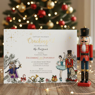 Festive Nutcracker Ballet Christmas Party White