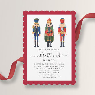 Festive Nutcracker Christmas Party Invitation