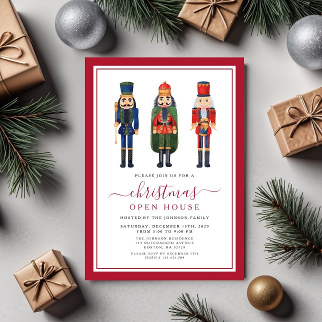 Festive Nutcracker Christmas Party Open House Invitation (Creator Uploaded)